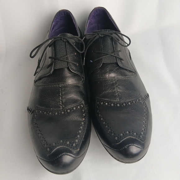 IL DIVO Men Black Leather Formal Shoes Size 11 Made In Italy - Picture 2 of 9